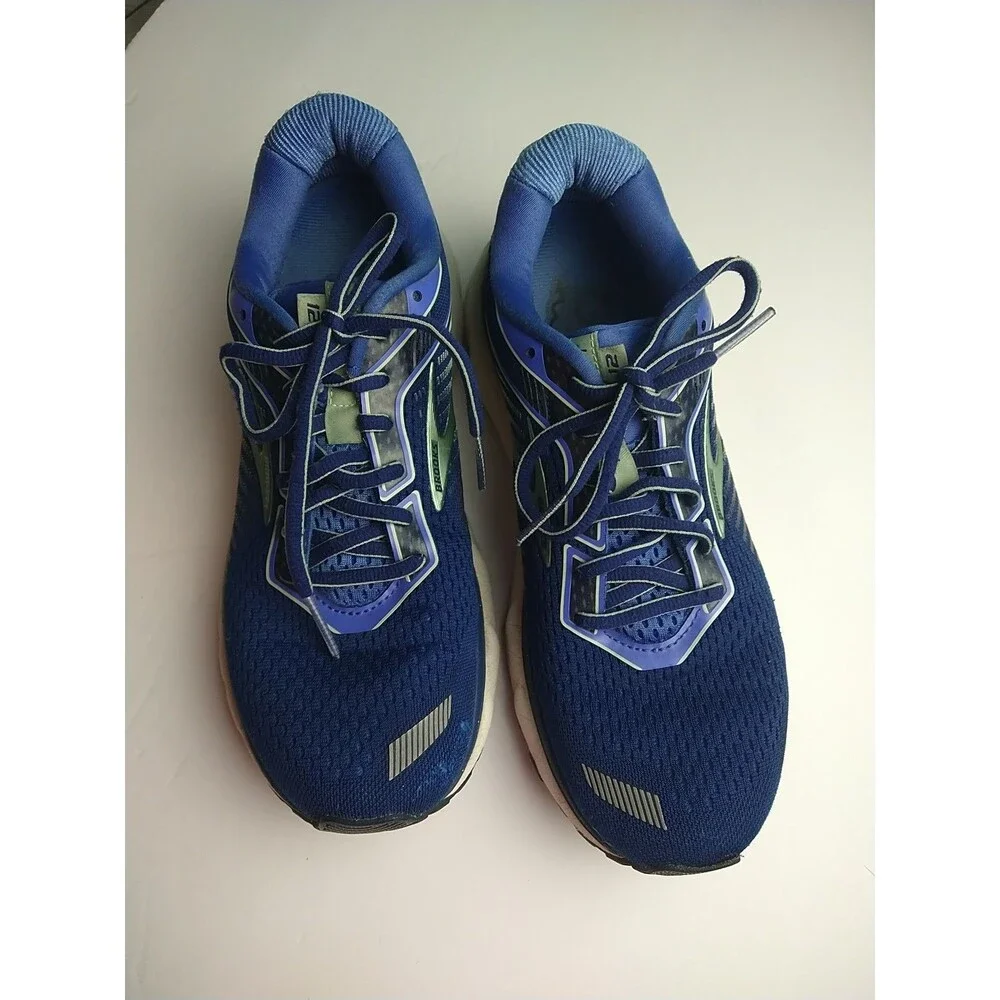 Brooks Woman 9.5 Ghost 12 Blue Green Sneakers Lace Up Low Top